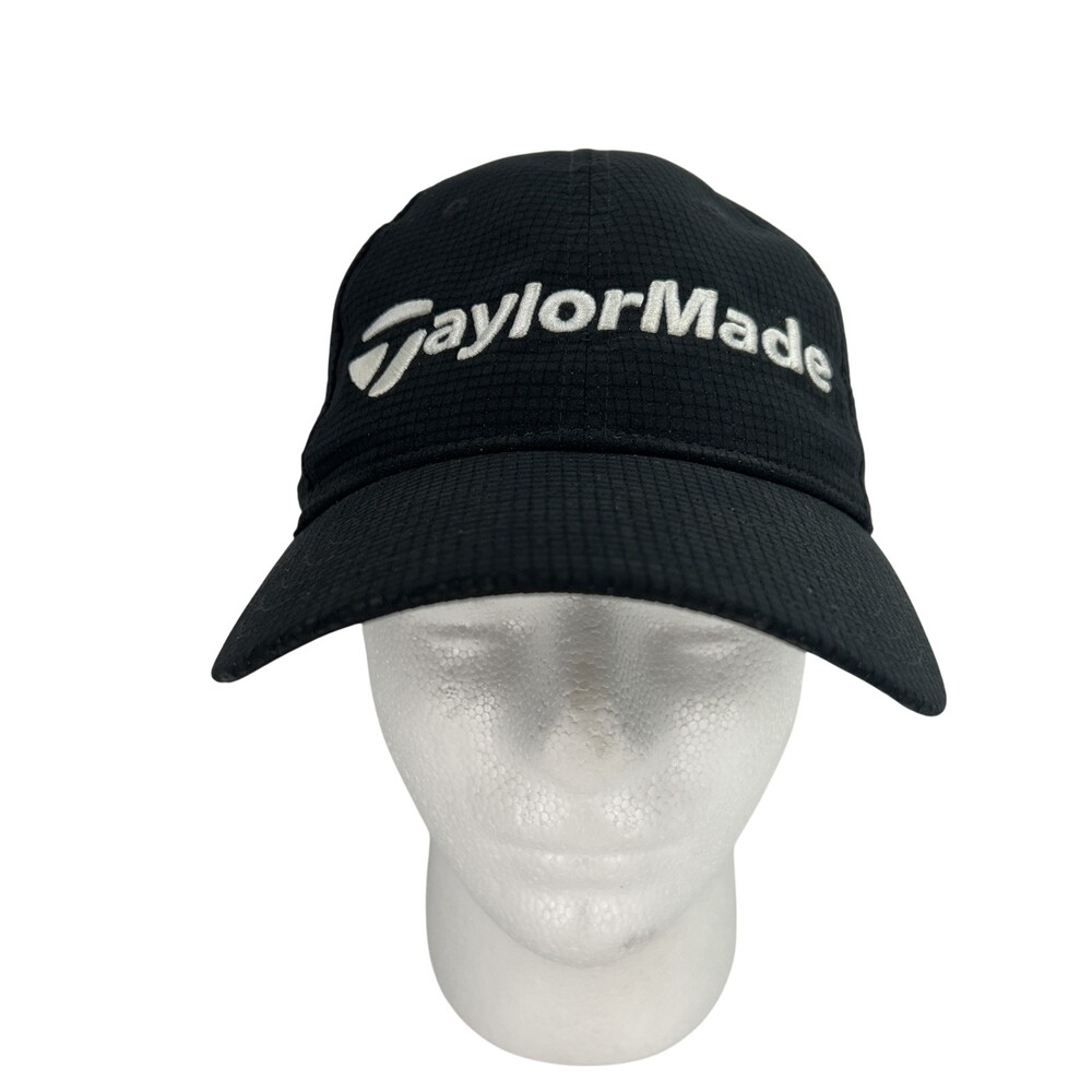 TaylorMade Hat Cap Strap Back Black Golf TP5 M3 Mens Tour Authentic Sports